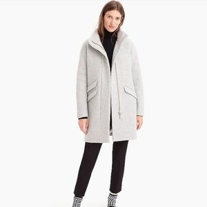 J Crew Cocoon Coat in Italian Stadium-cloth Wool